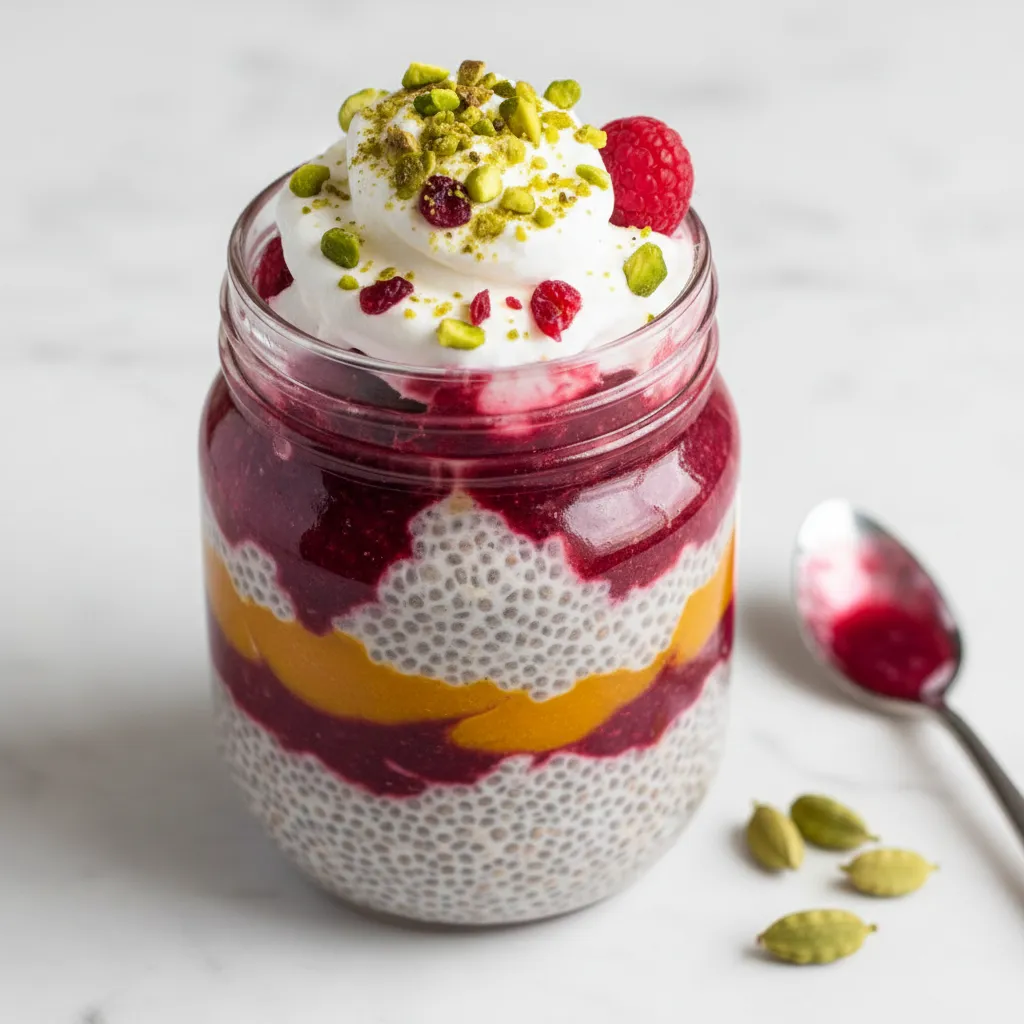 Autumn Berry Chia Smoothie with Cardamom Infusion