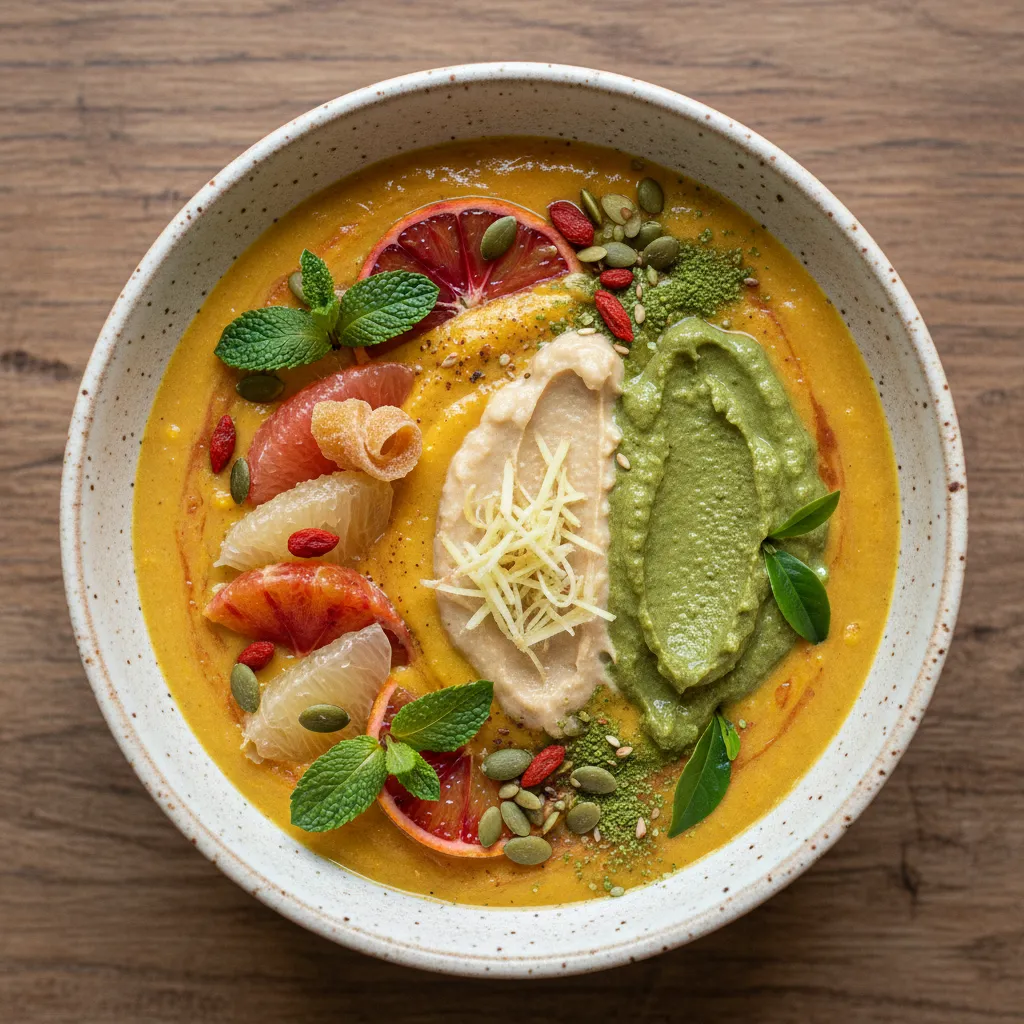 Autumn Citrus Turmeric Smoothie with Ginger and Matcha Boost