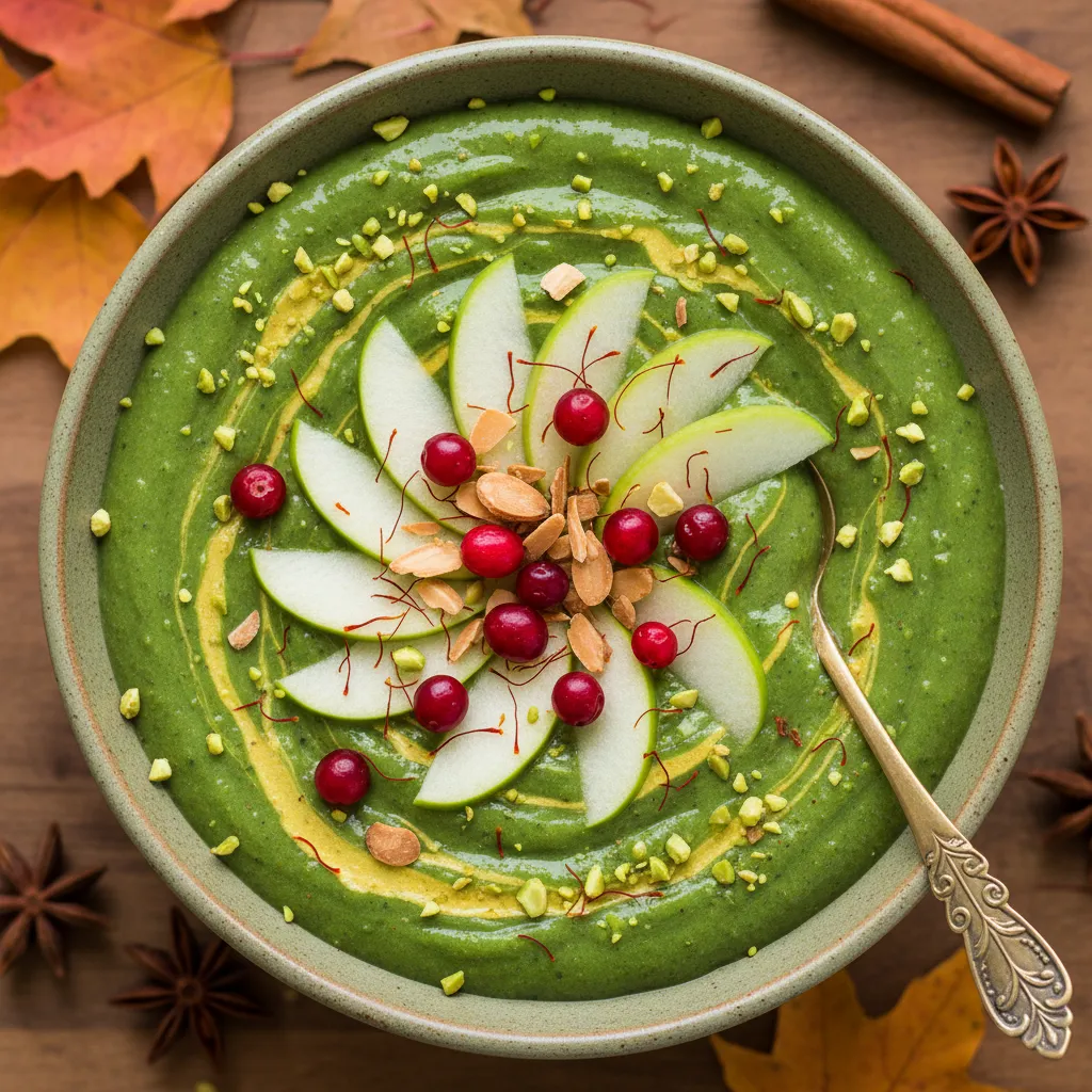 Autumn Green Apple and Saffron Infused Smoothie
