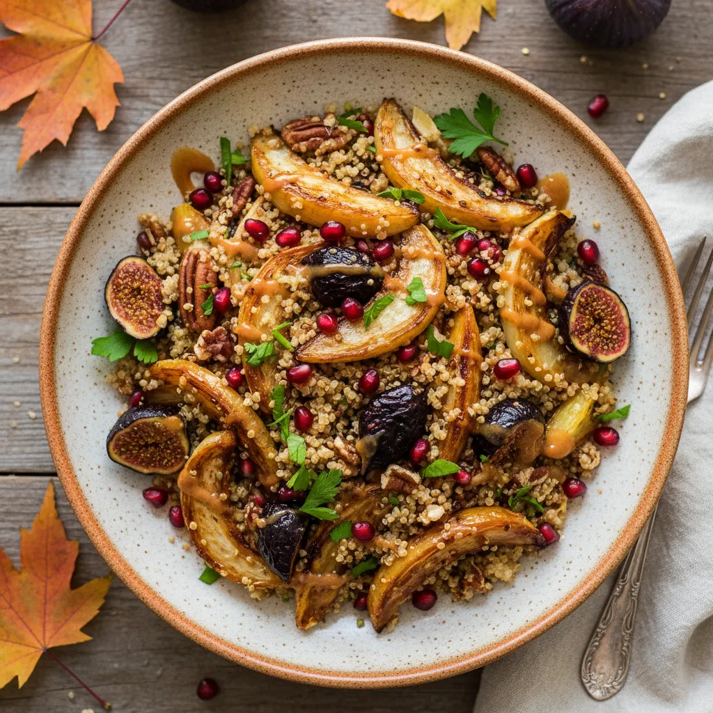 Autumn Infusion: Maple-Roasted Fennel and Fig Quinoa Salad