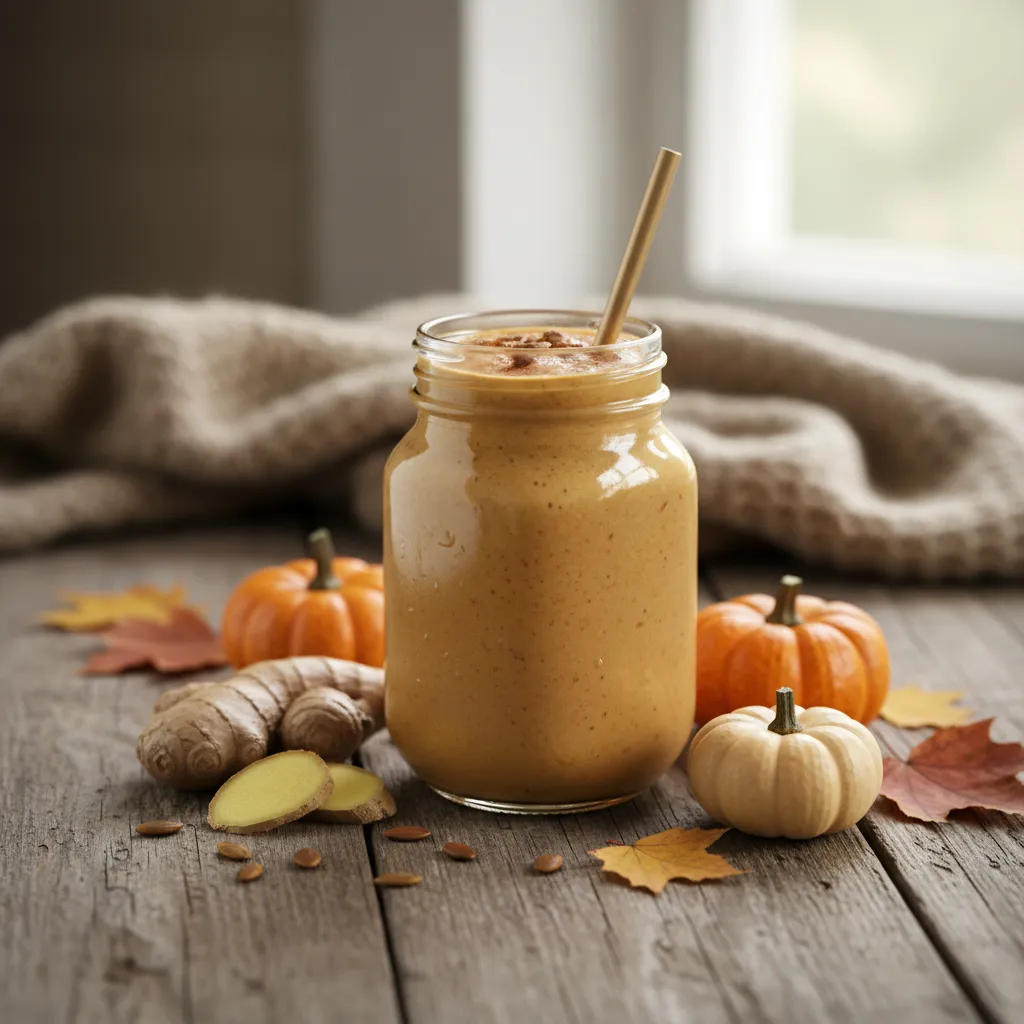 Autumn Pumpkin and Ginger Infusion Smoothie