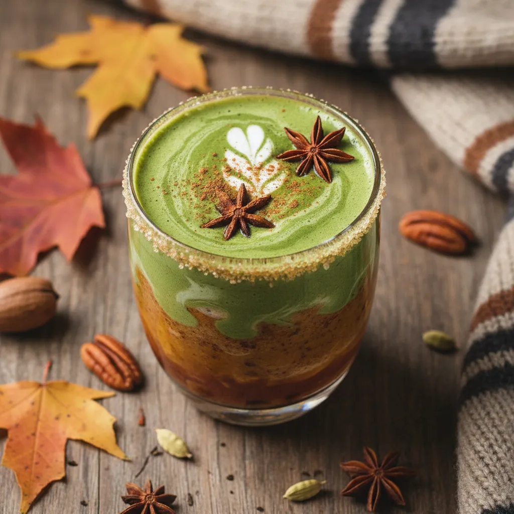 Autumn Spice Chai Infusion Smoothie with Matcha Twist