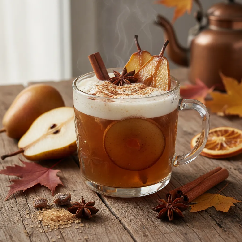 Autumn Spice Chai Infusion with Brown Sugar Pear