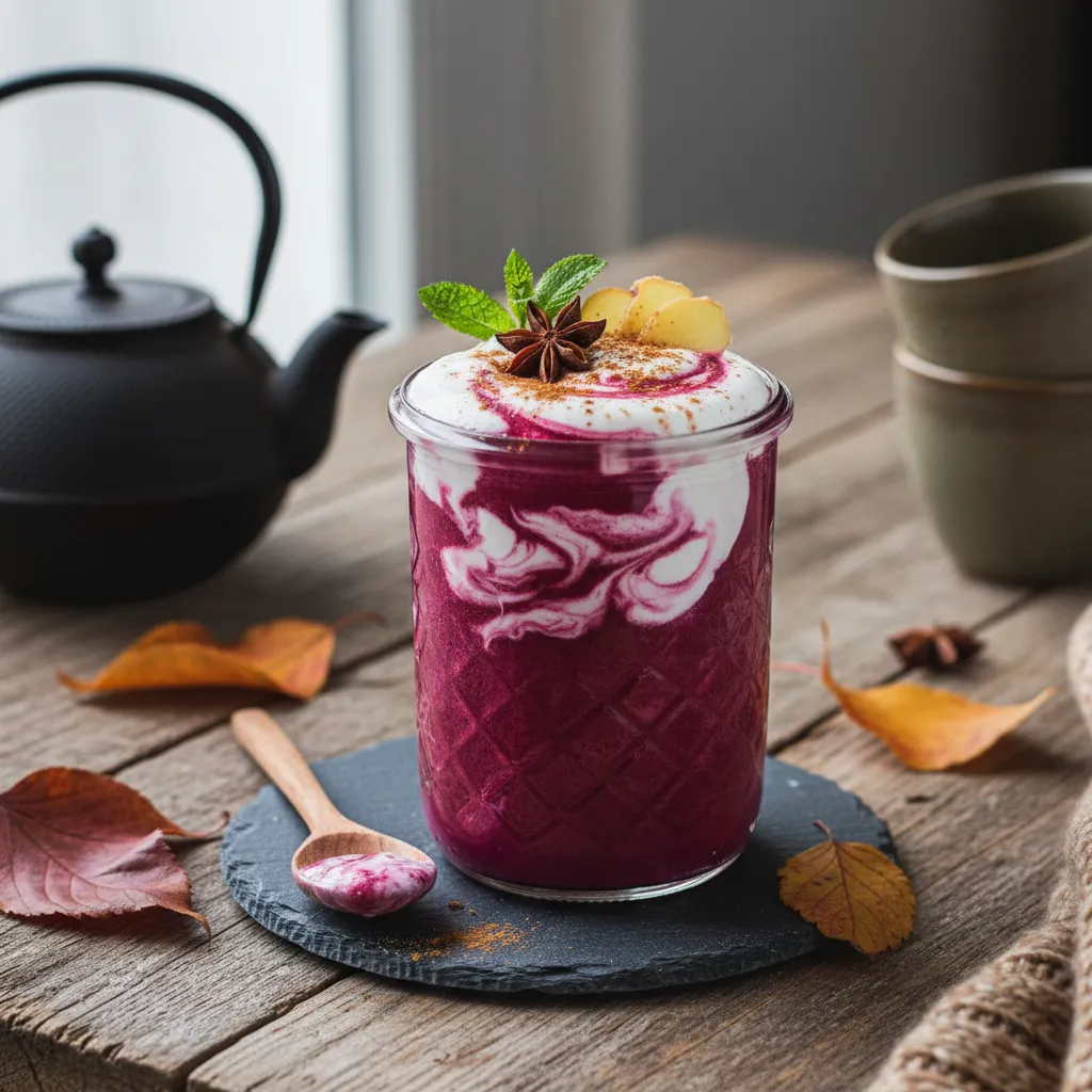 Autumn Spiced Beetroot Smoothie with Coconut Cream