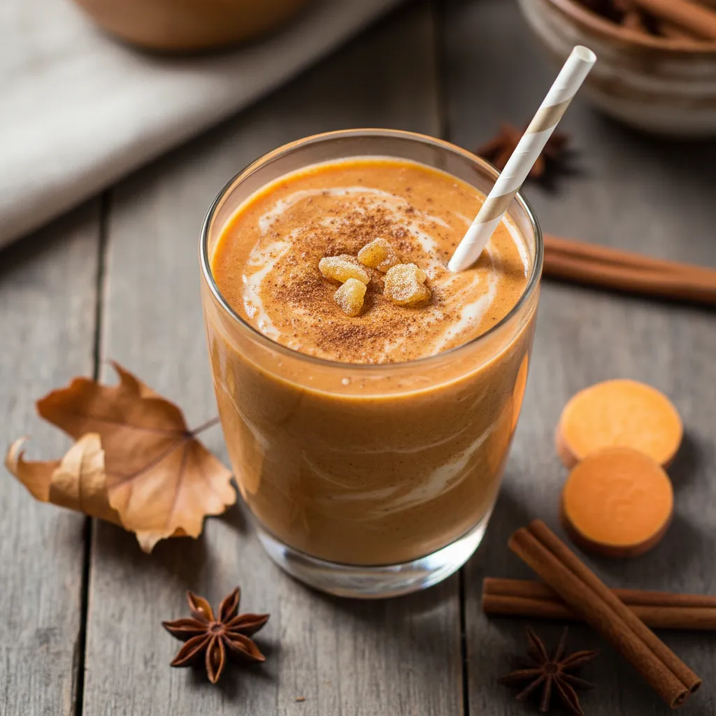 Autumn Spiced Sweet Potato and Ginger Smoothie