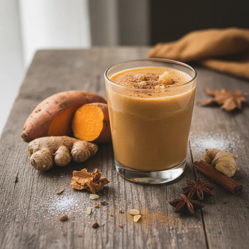 Autumn Spiced Sweet Potato and Ginger Smoothie