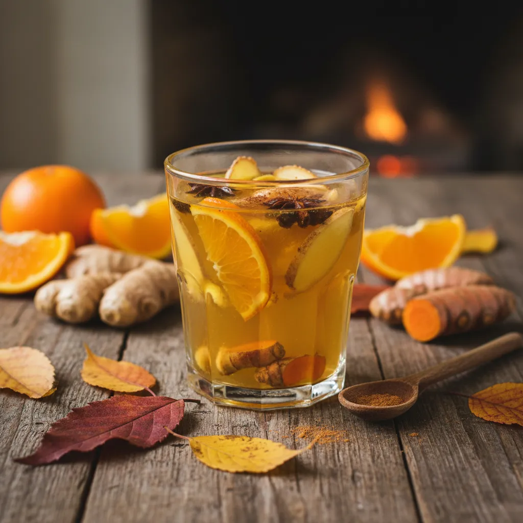 Autumnal Citrus Ginger Turmeric Elixir