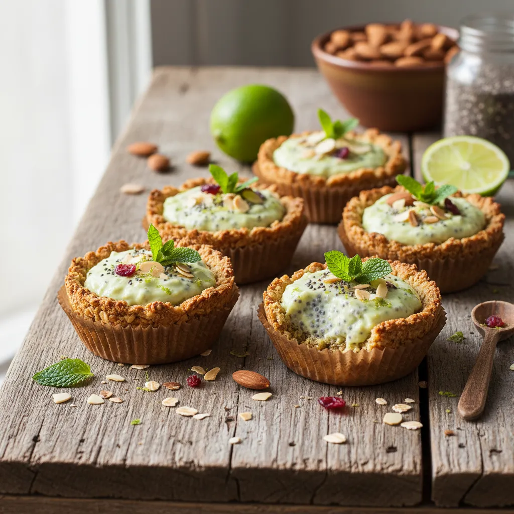 Baked Almond Lime Chia Energy Cups