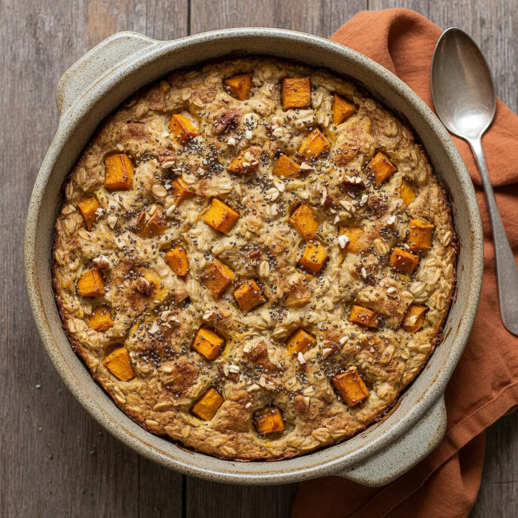 Baked Oatmeal Cups with Pumpkin and Chia Seeds