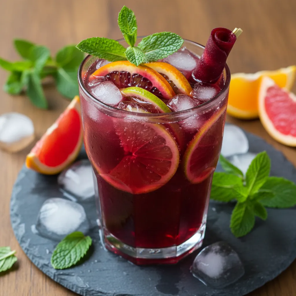 Beetroot and Citrus Mint Sparkler