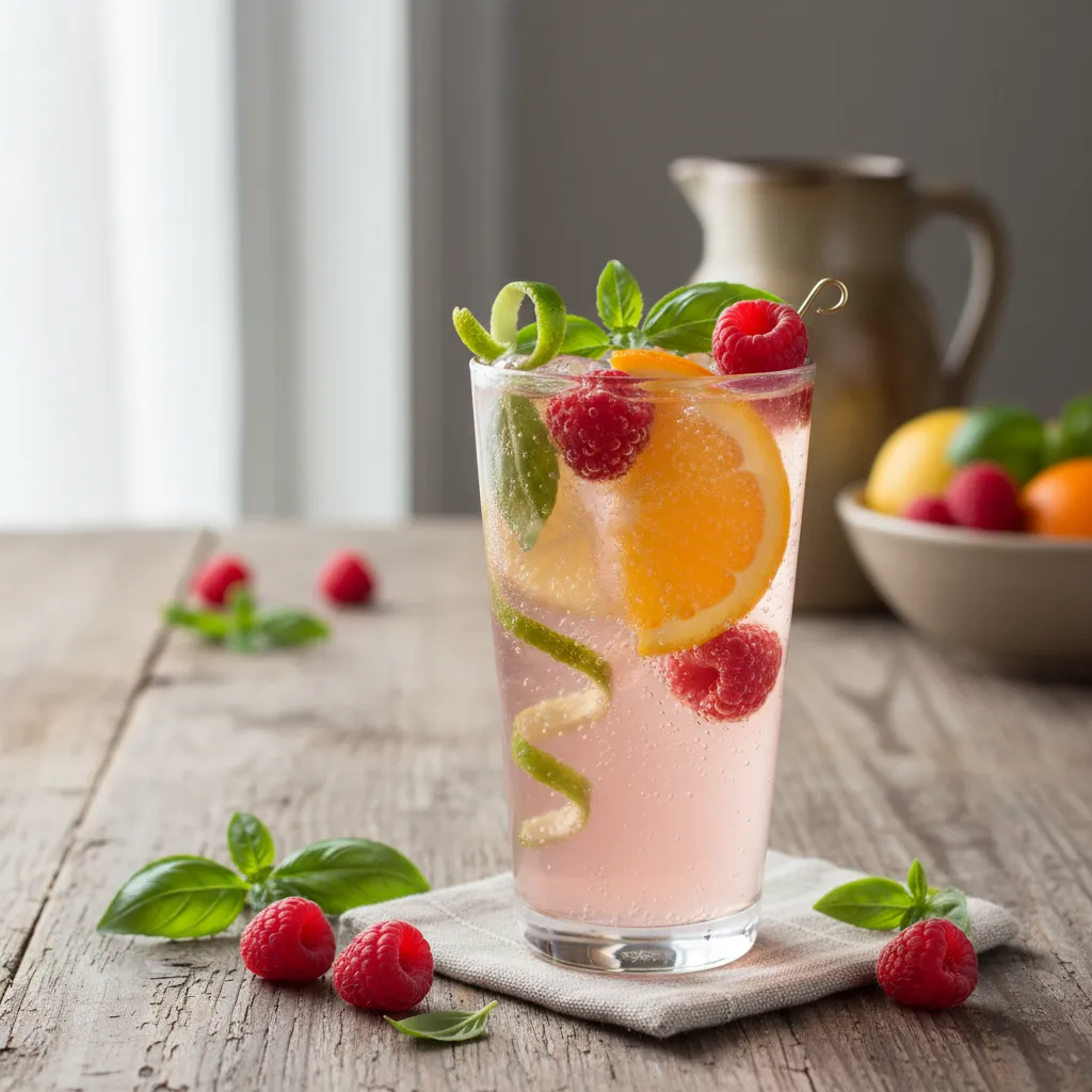 Berry Basil Citrus Sparkler