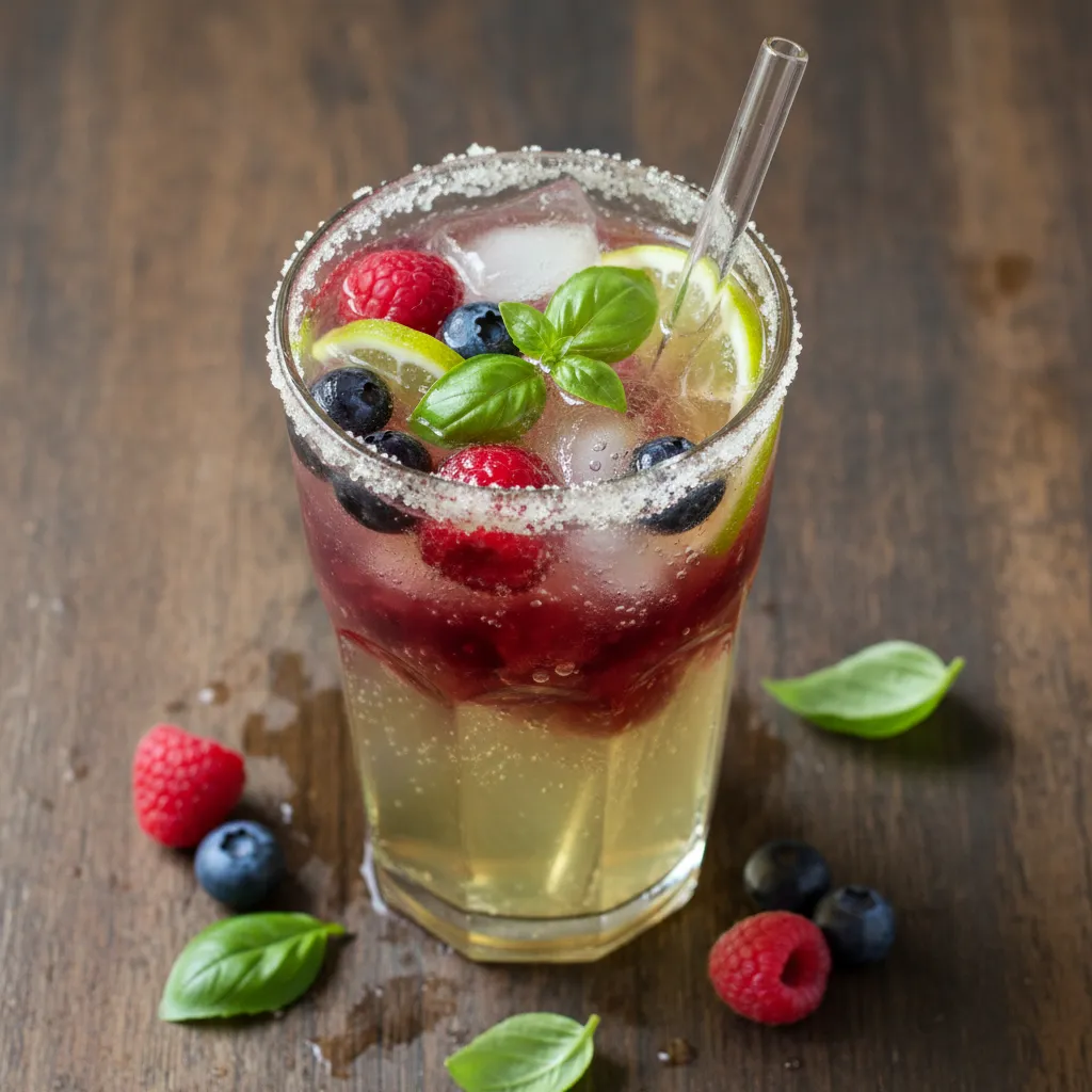 Berry Basil Green Tea Spritzer