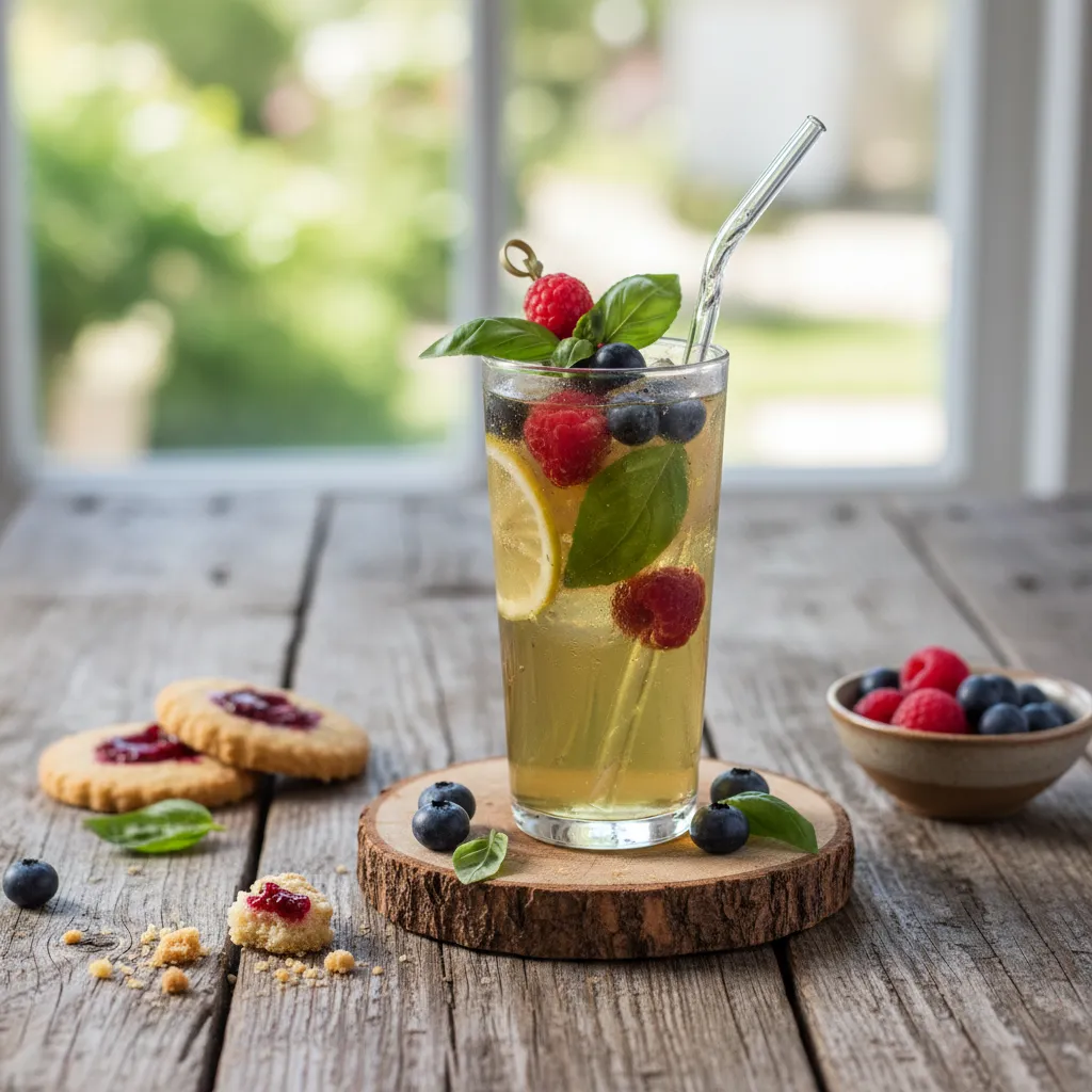 Berry Basil Green Tea Spritzer
