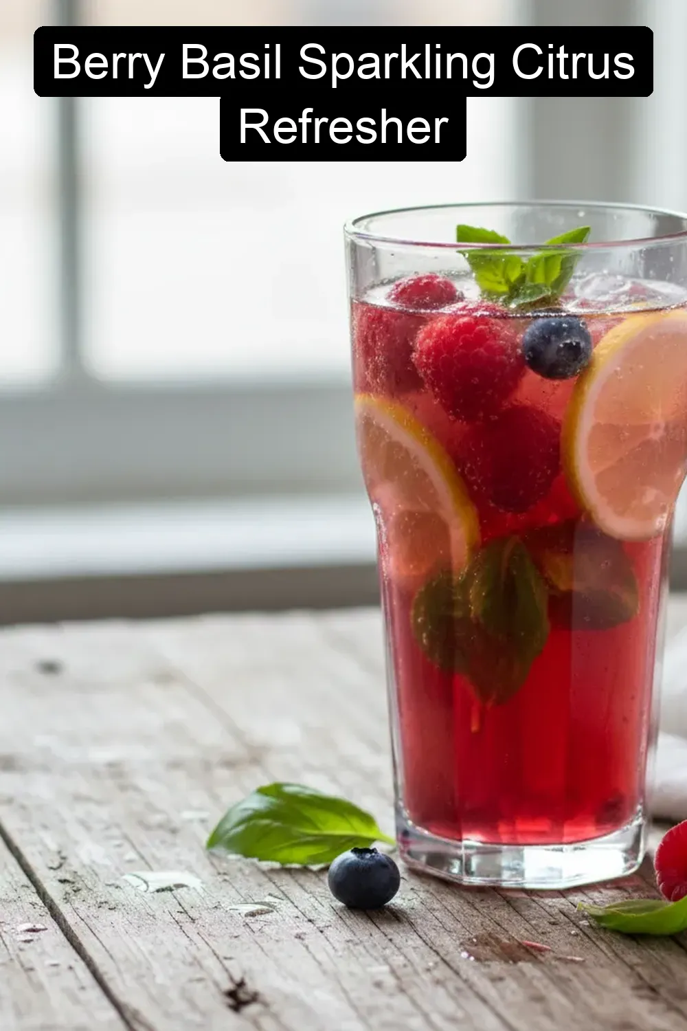 Berry Basil Sparkling Citrus Refresher