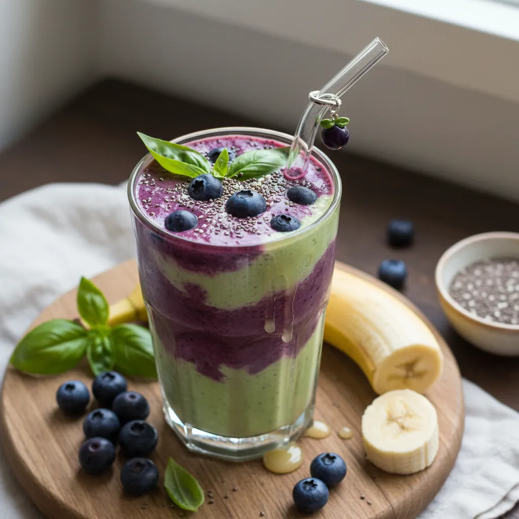 Blueberry Basil Bliss Smoothie