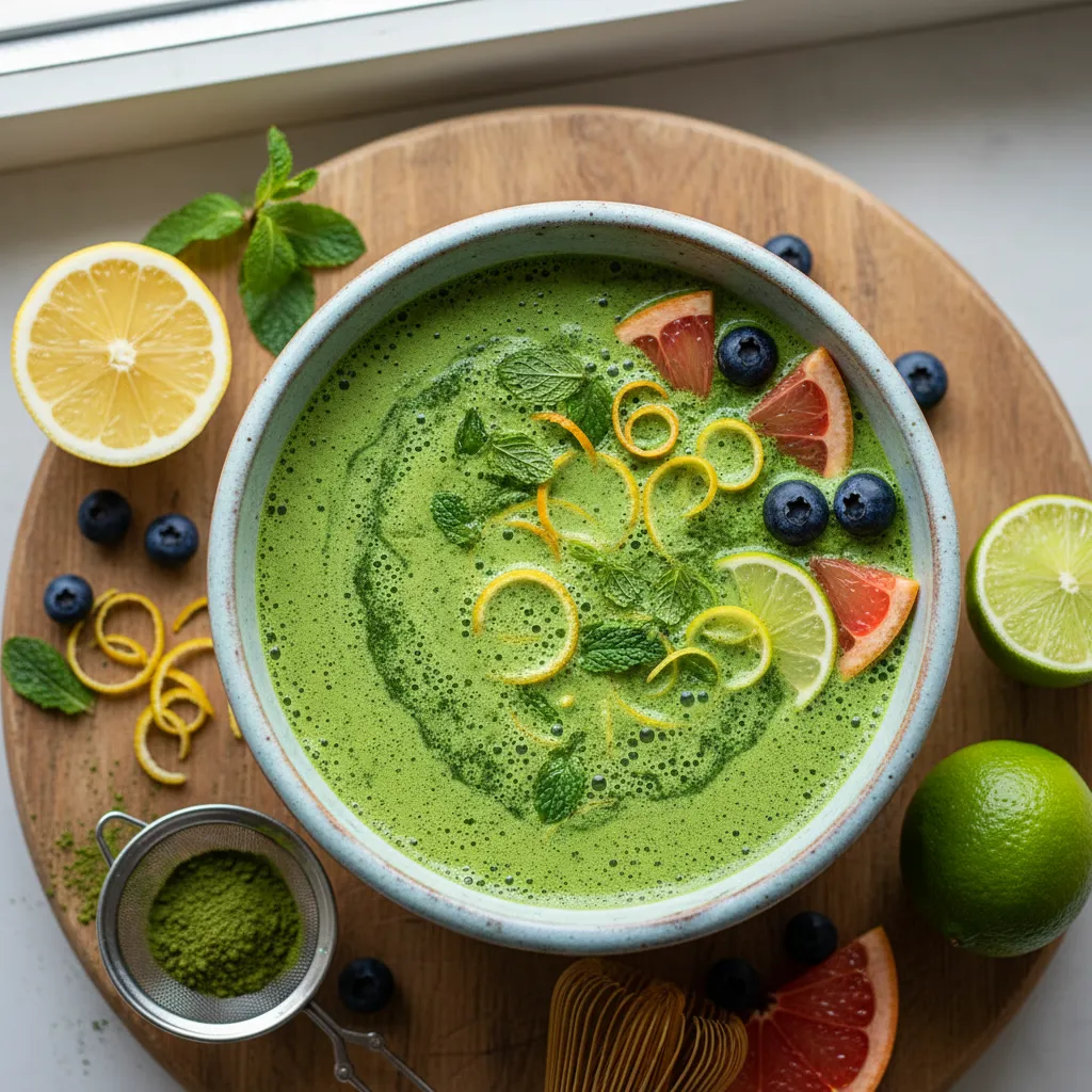 Buzzy Matcha Matcha Mint Infusion with Citrus Zest