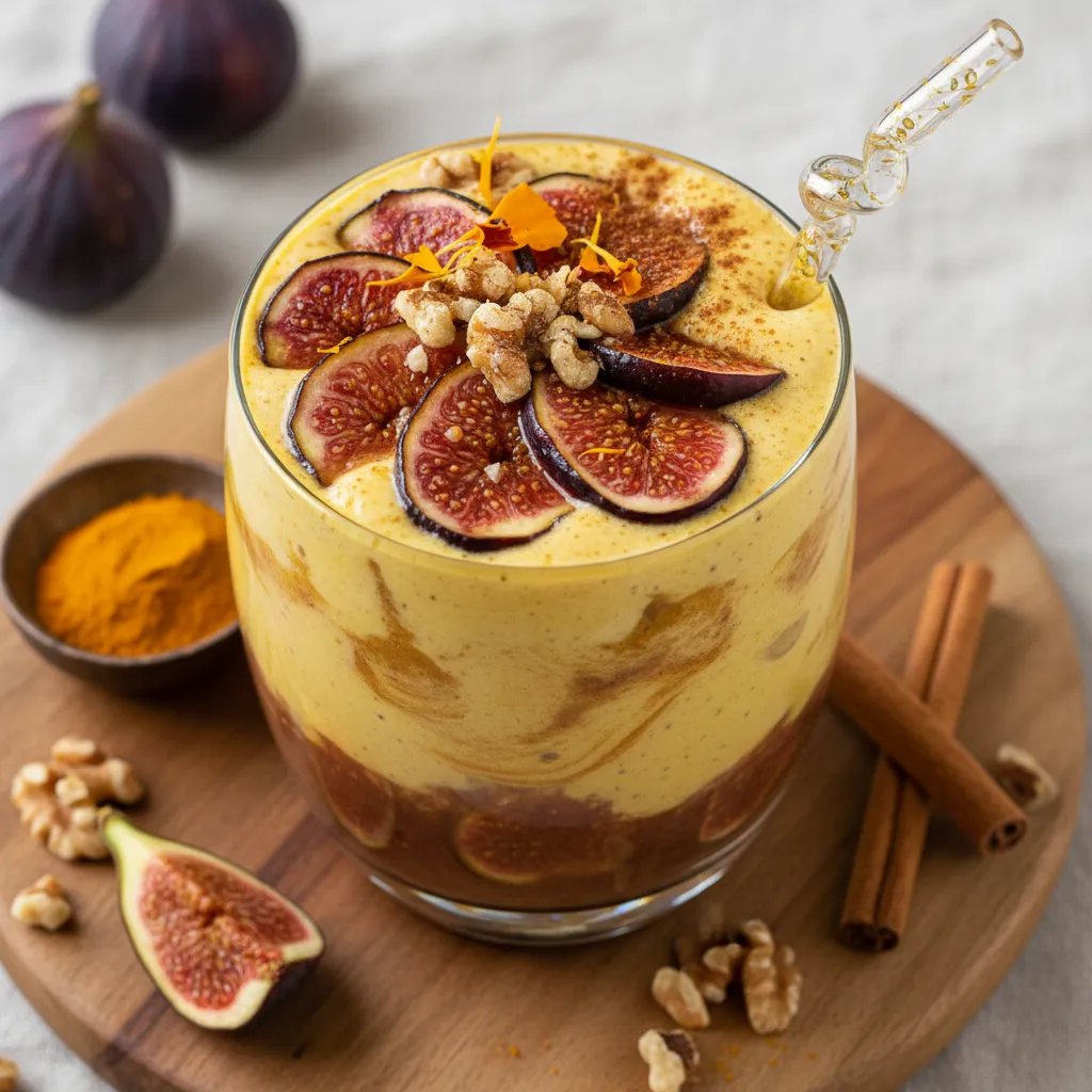 Caramelized Fig and Turmeric Golden Milk Smoothie