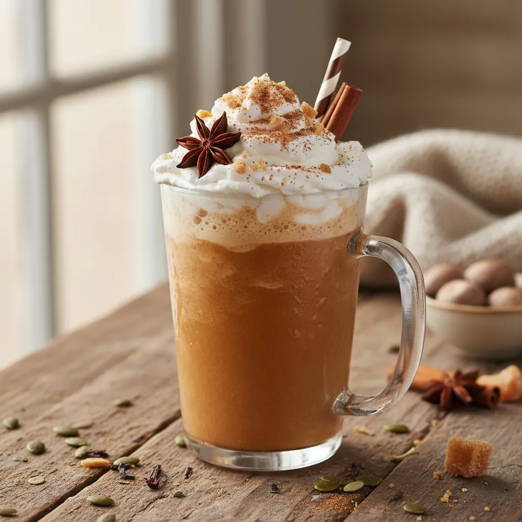 Chai-Spiced Pumpkin Coconut Frappe