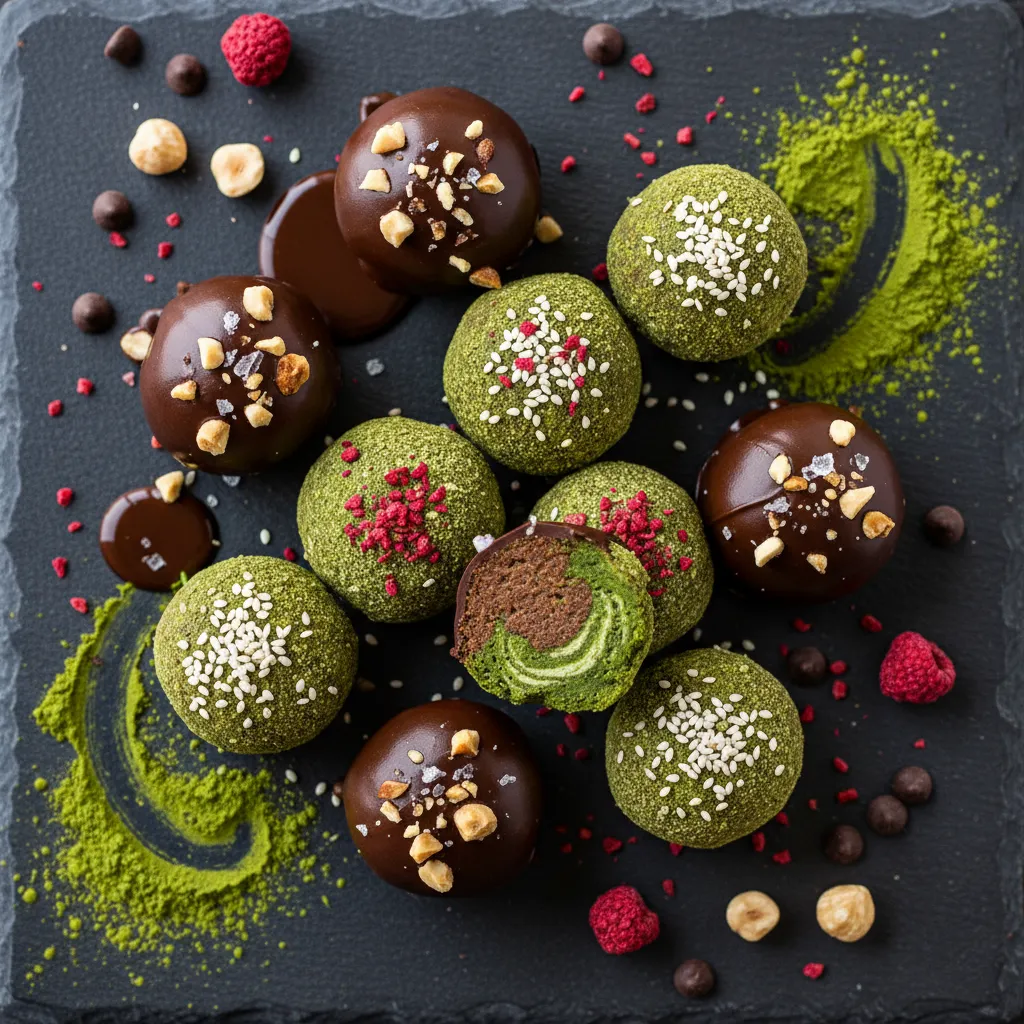 Choco-Matcha Bliss Protein Bites