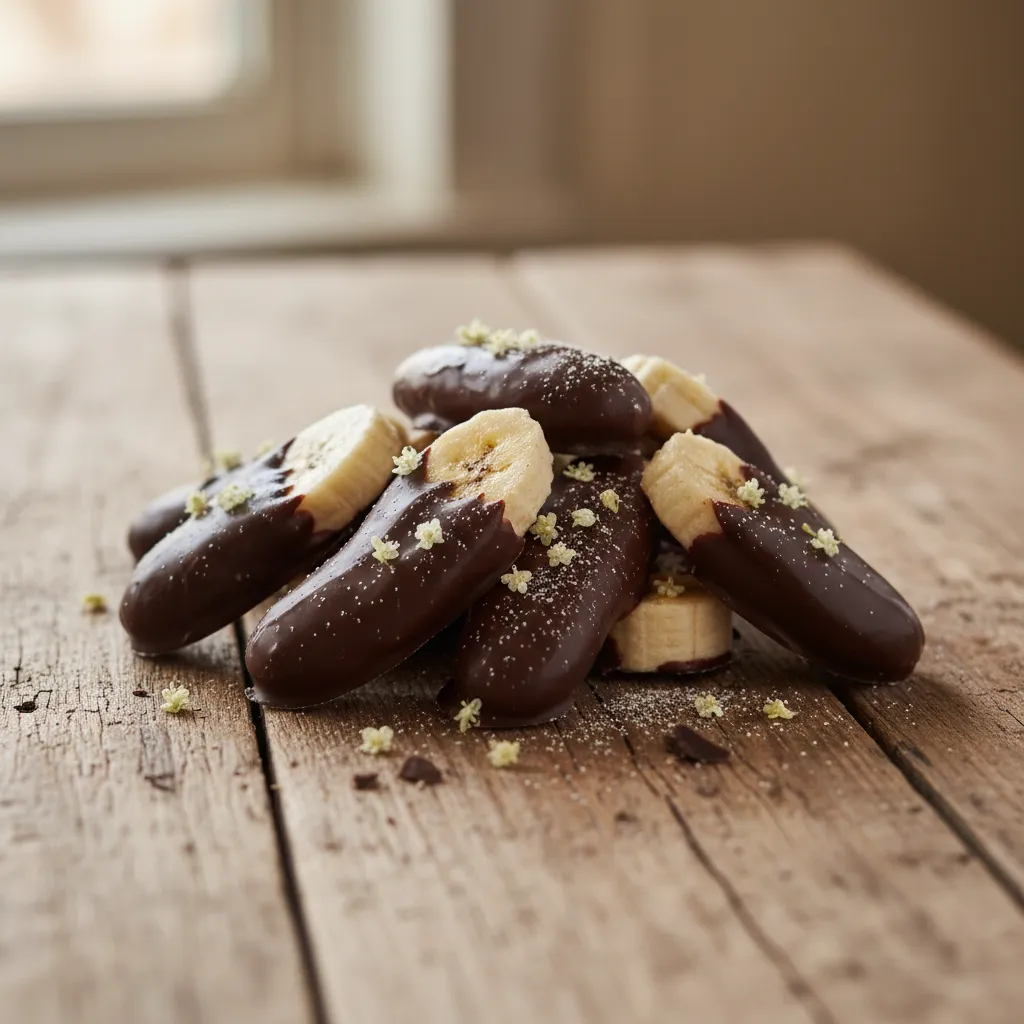 Chocolate-Dipped Elderflower Banana Bites