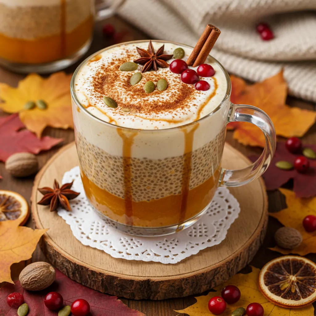 Cinnamon-Infused Chia Pumpkin Latte Delight