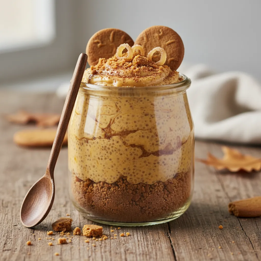 Cinnamon-Infused Pumpkin Spice Chia Pudding with Ginger Snap Crust