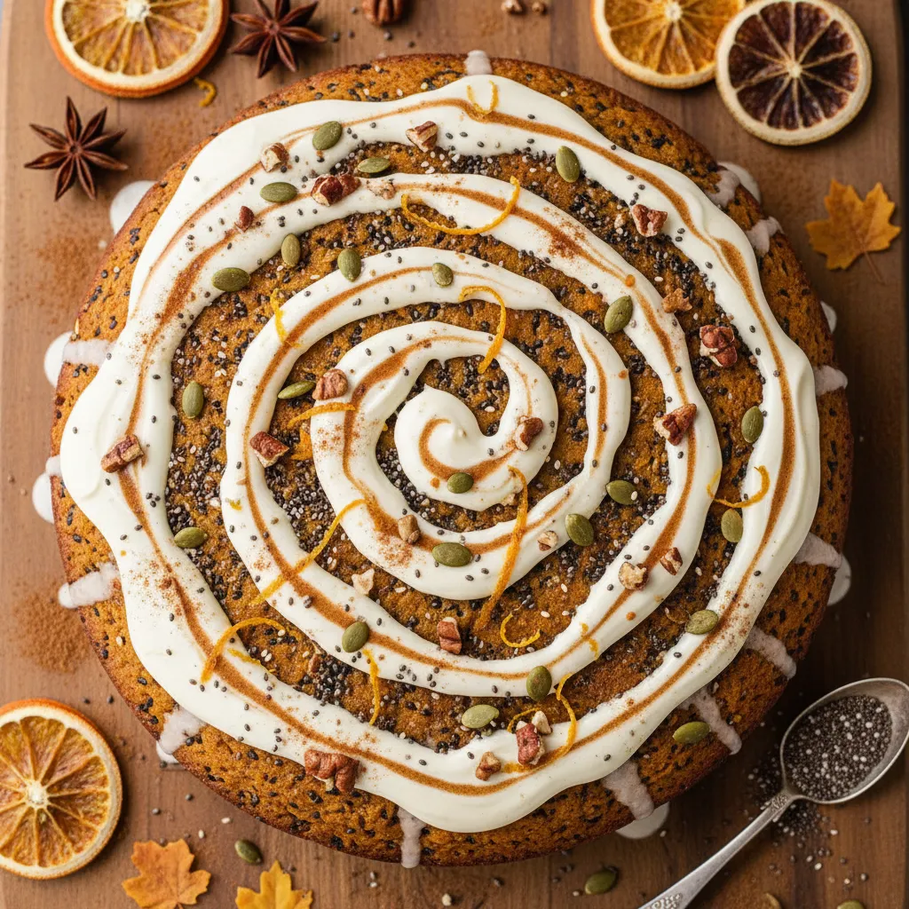 Cinnamon-Maple Pumpkin Chia Energy Cake