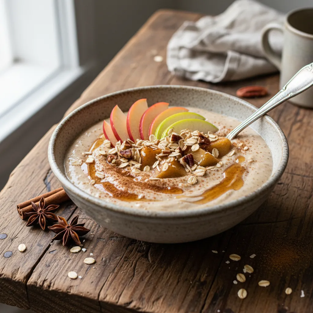 Cinnamon-Spiced Apple and Oat Smoothie Bowl