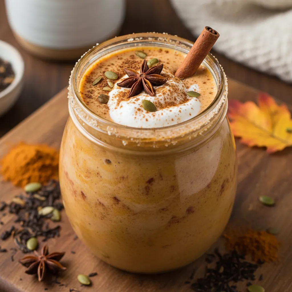 Cinnamon-Spiced Pumpkin Chai Protein Smoothie