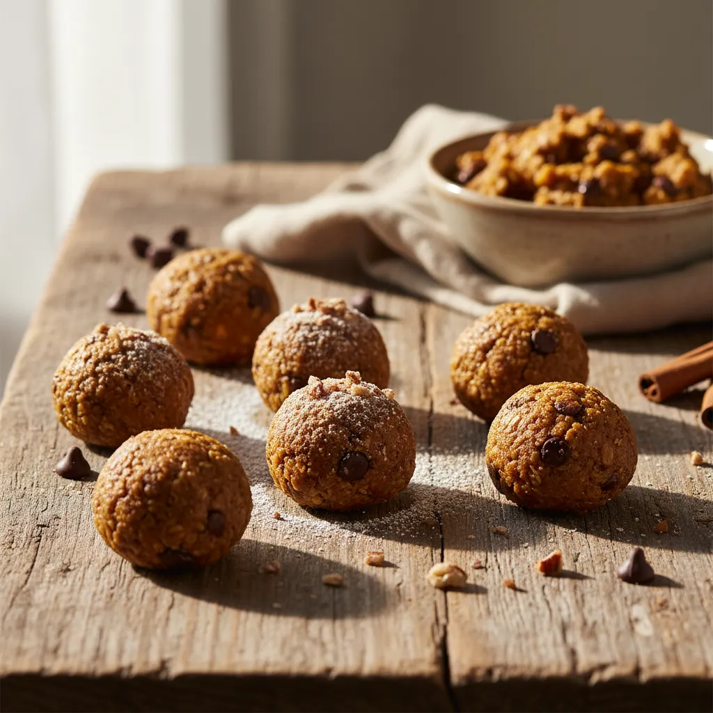 Cinnamon-Spiced Pumpkin Chocolate Chip Energy Bites