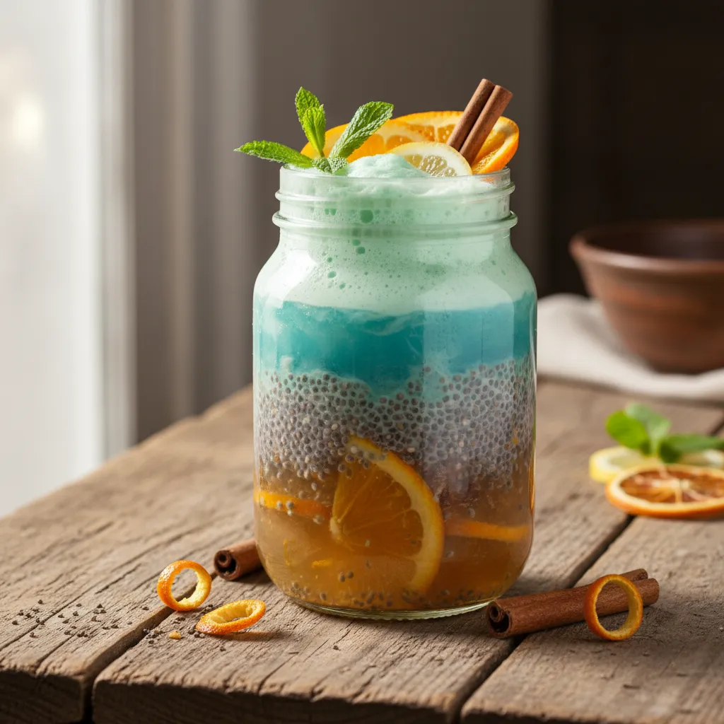 Cinnamon Citrus Chia Infusion with Spirulina Bliss