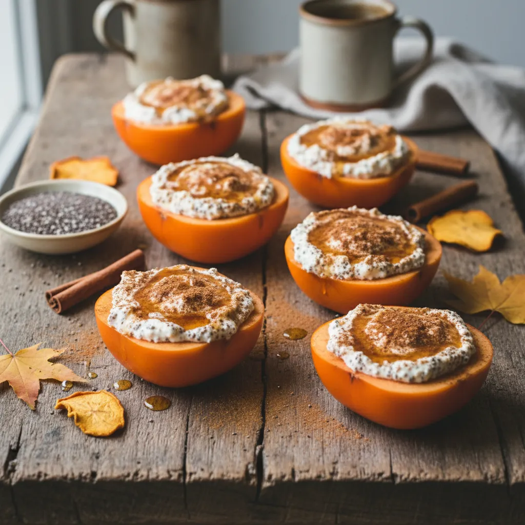 Cinnamon Maple Chia-Packed Persimmon Delights