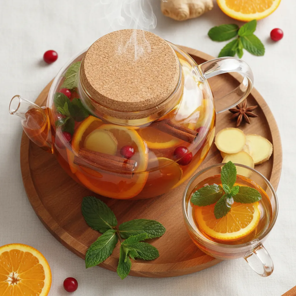 Cinnamon Maple Citrus Infusion with Ginger and Mint
