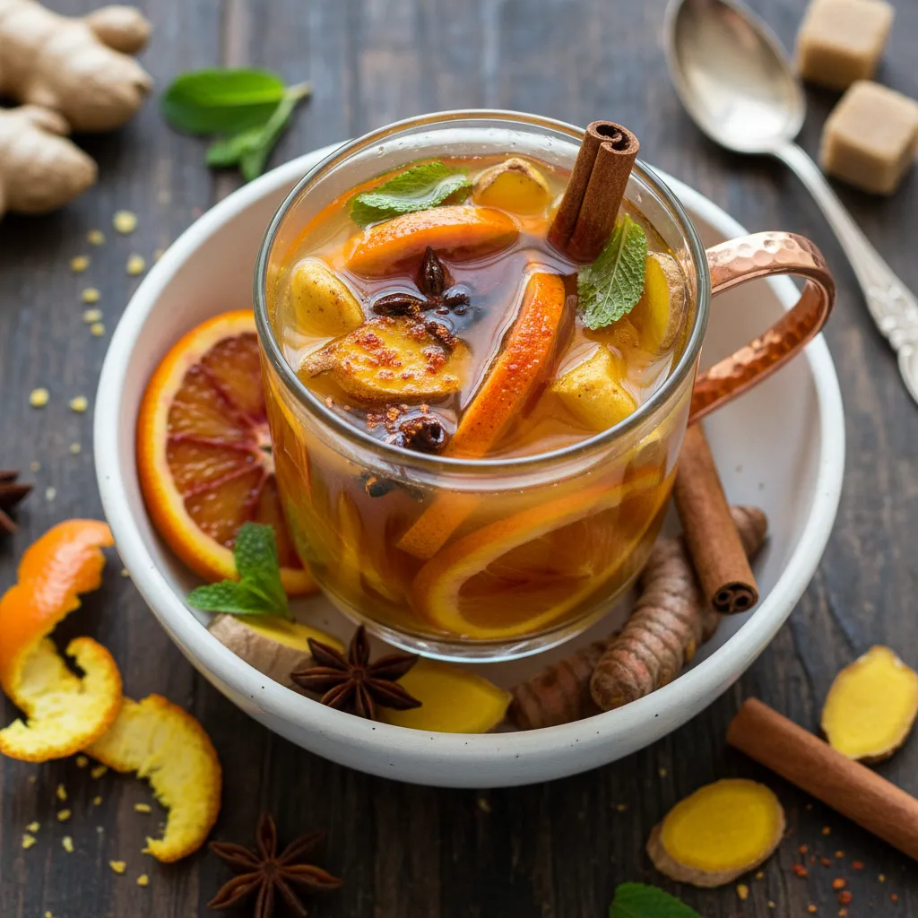 Cinnamon Orange Ginger Turmeric Infusion