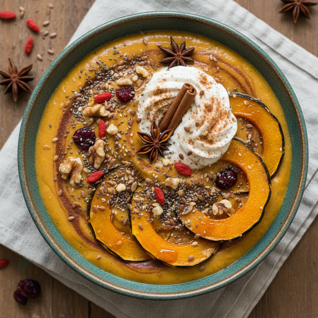 Cinnamon Spice Chai Superfood Smoothie with a Twist of Squash