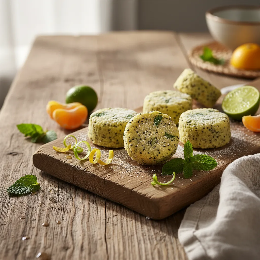 Citrus-Mint Chia Blossom Bites