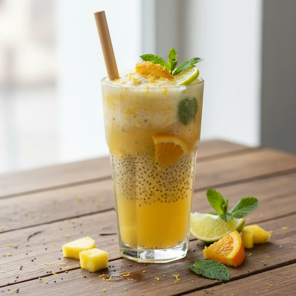 Citrus-Pineapple Chia Infusion Mocktail