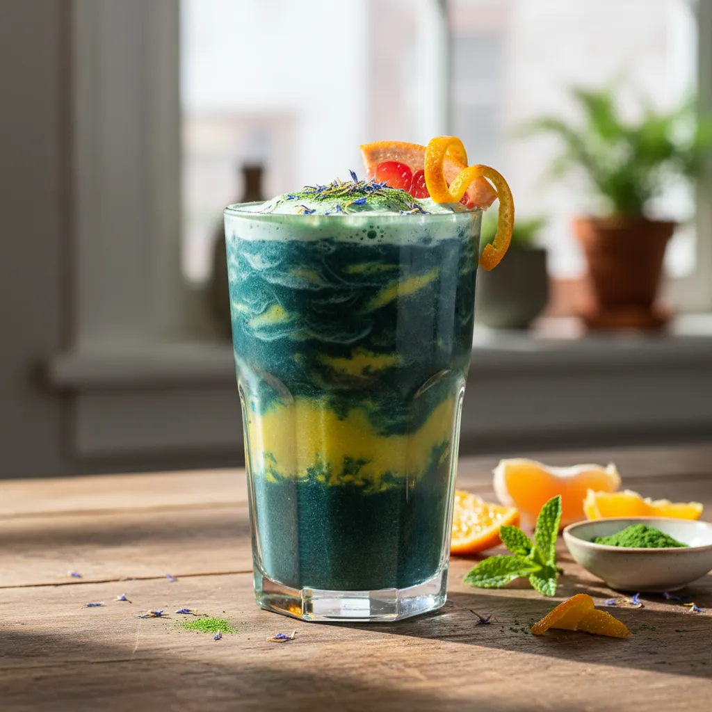 Citrus-Spirulina Infused Superfood Smoothie