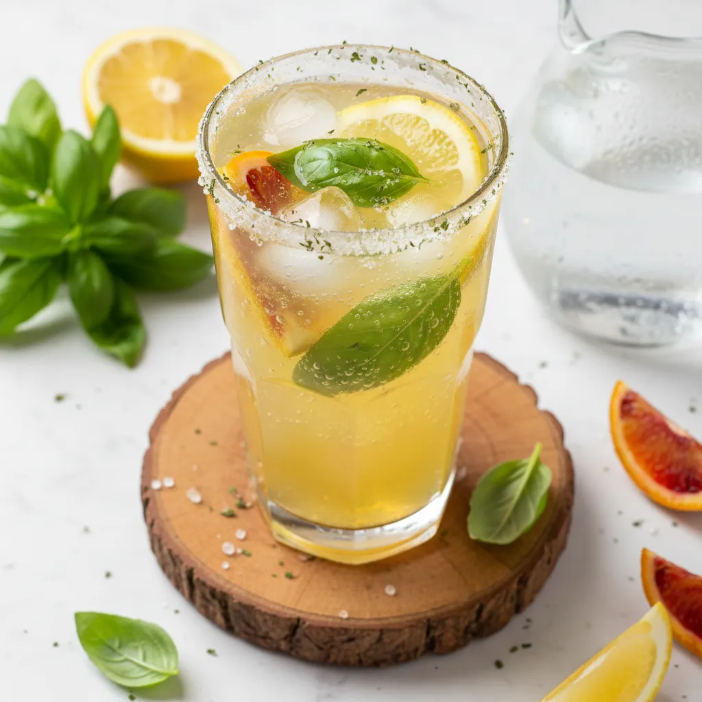 Citrus Basil Sparkling Refresher