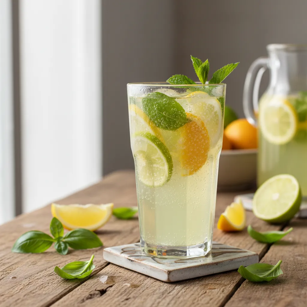 Citrus Basil Sparkling Refresher