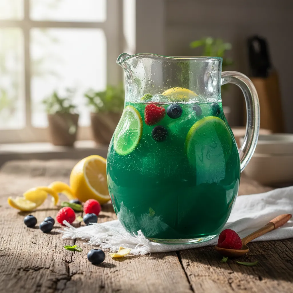 Citrus Berry Infusion with Spirulina Twist