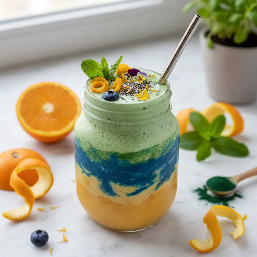 Citrus Bliss Spirulina Infusion Smoothie