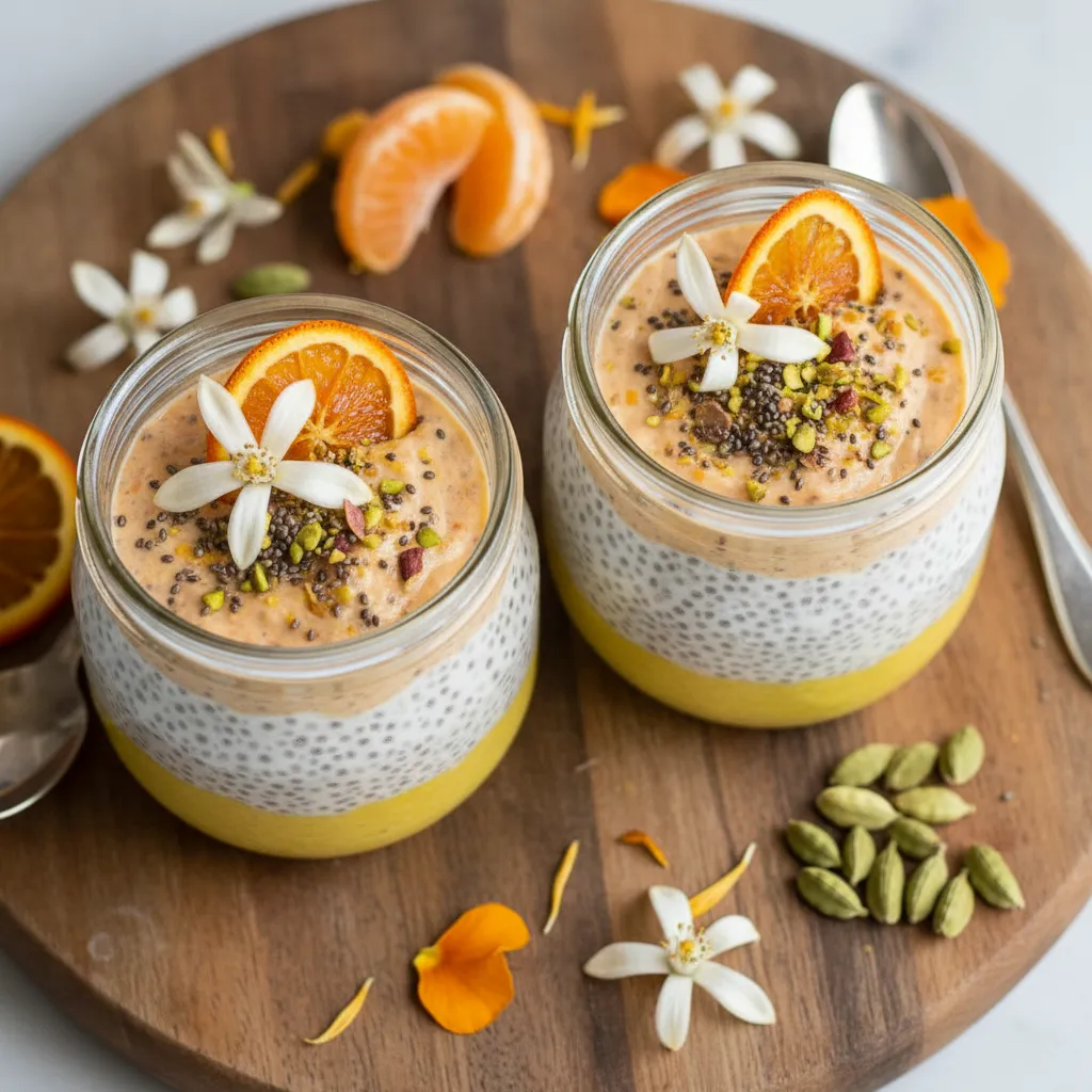 Citrus Blossom Cardamom Chia Pudding Cups