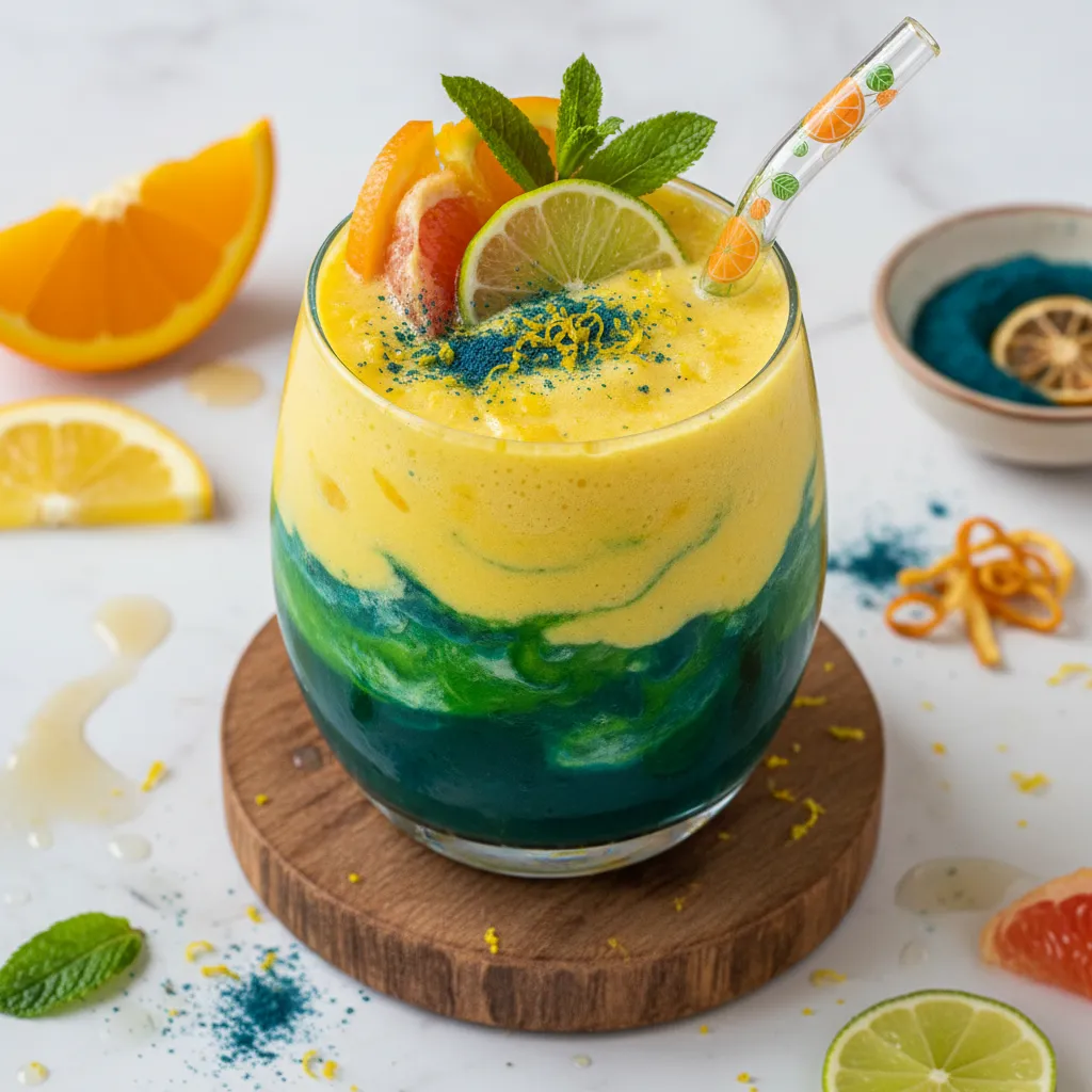 Citrus Burst Spirulina Refresher Smoothie