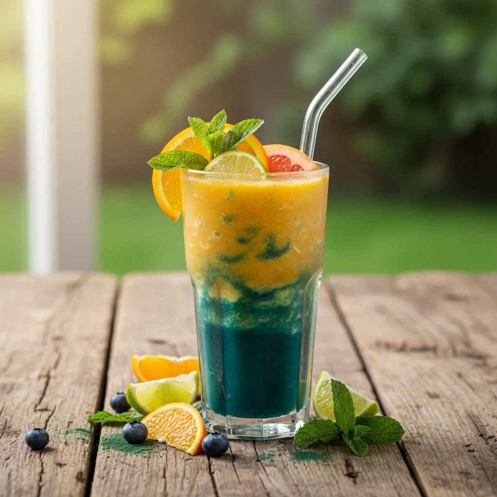 Citrus Burst Spirulina Refresher Smoothie