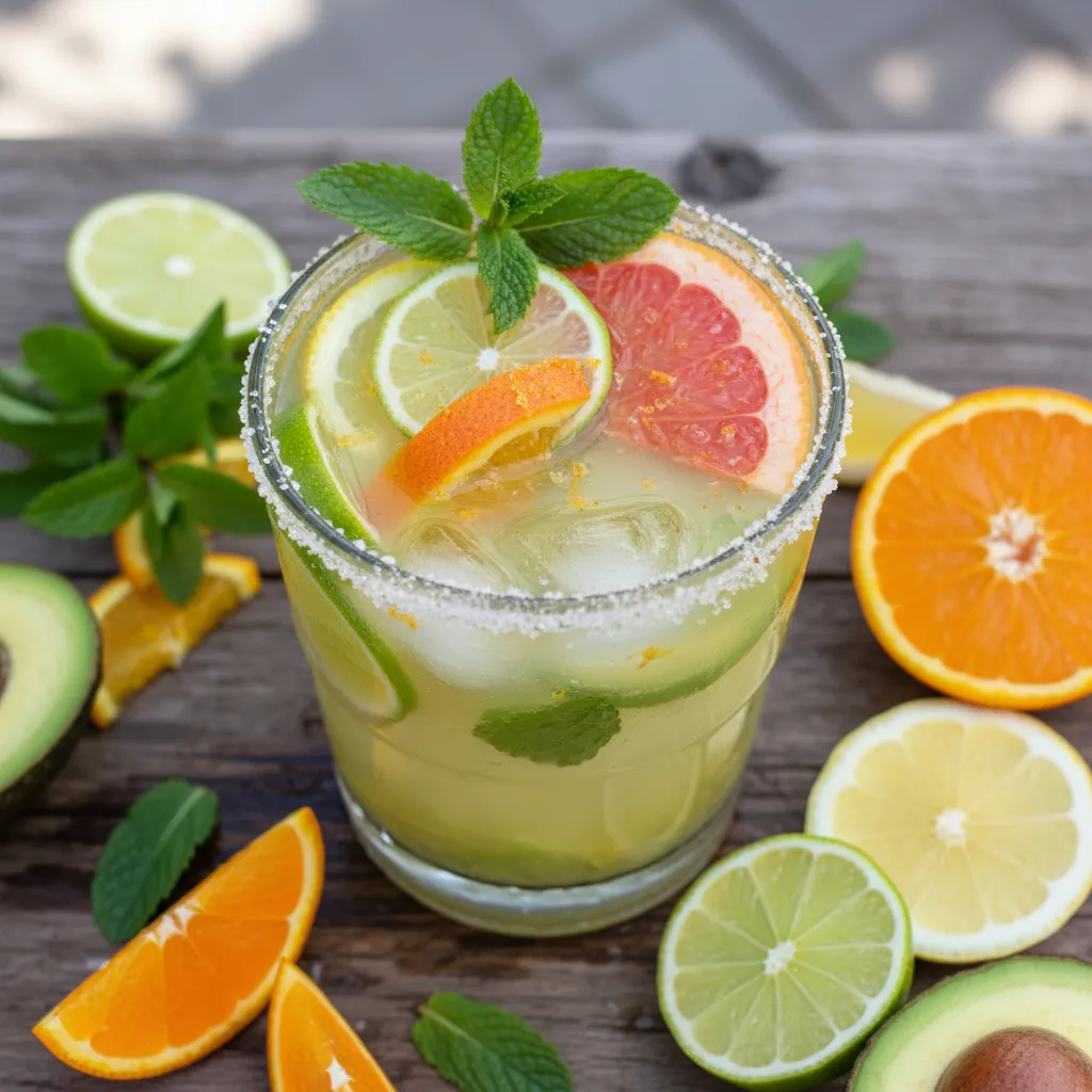 Citrus Infused Avocado and Mint Refresher
