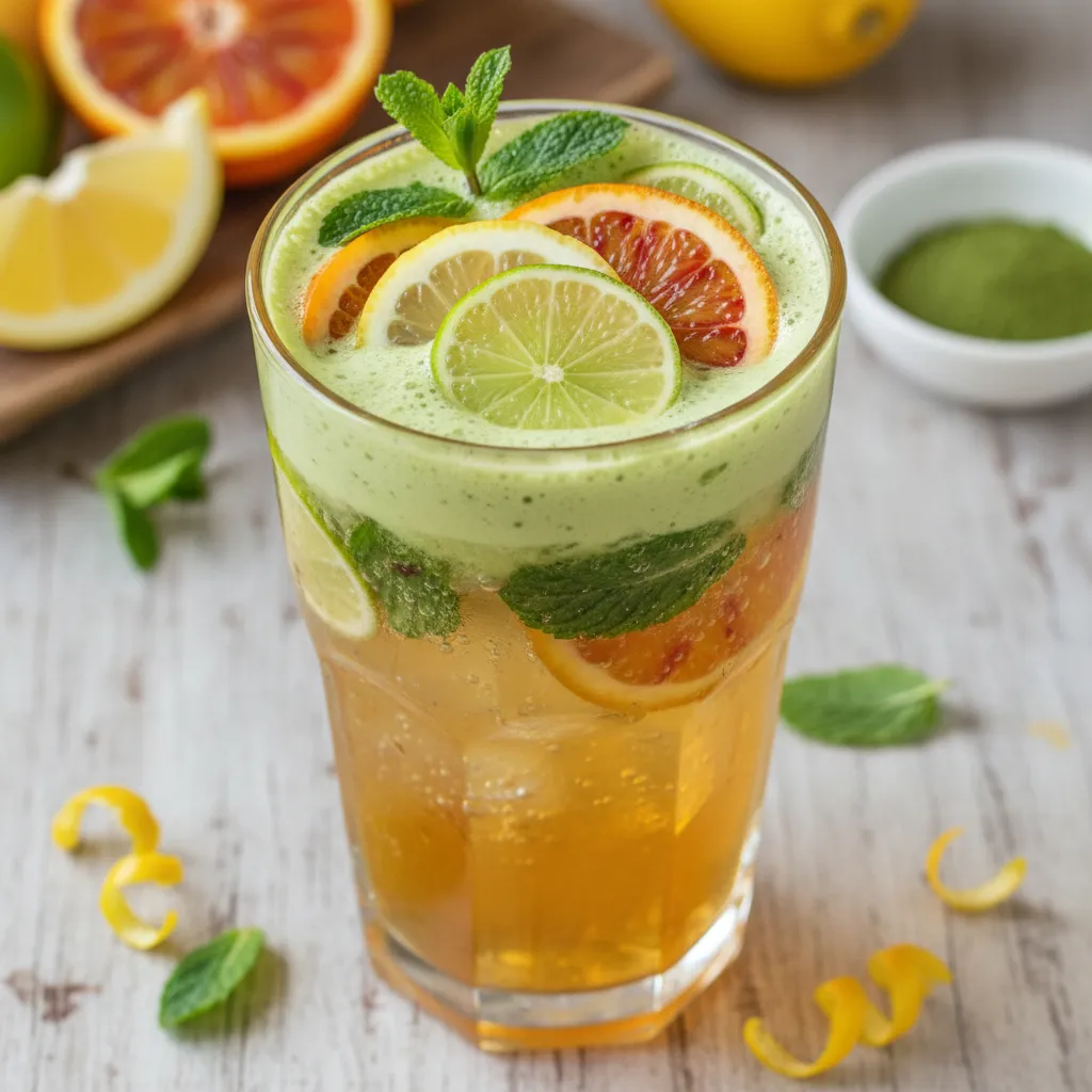 Citrus Mint Matcha Fizz
