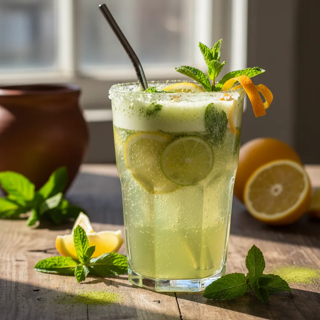 Citrus Mint Matcha Fizz