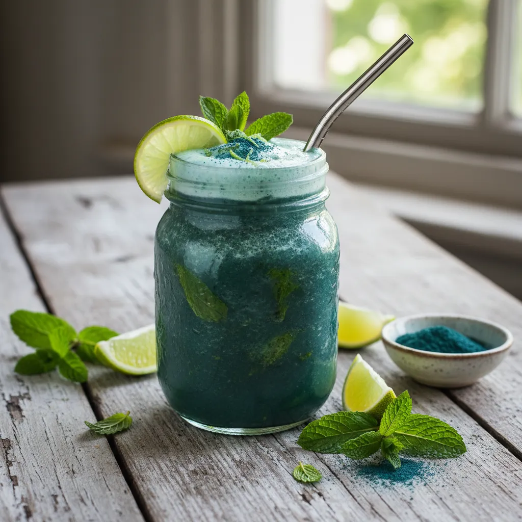 Citrus Mint Spirulina Detox Smoothie