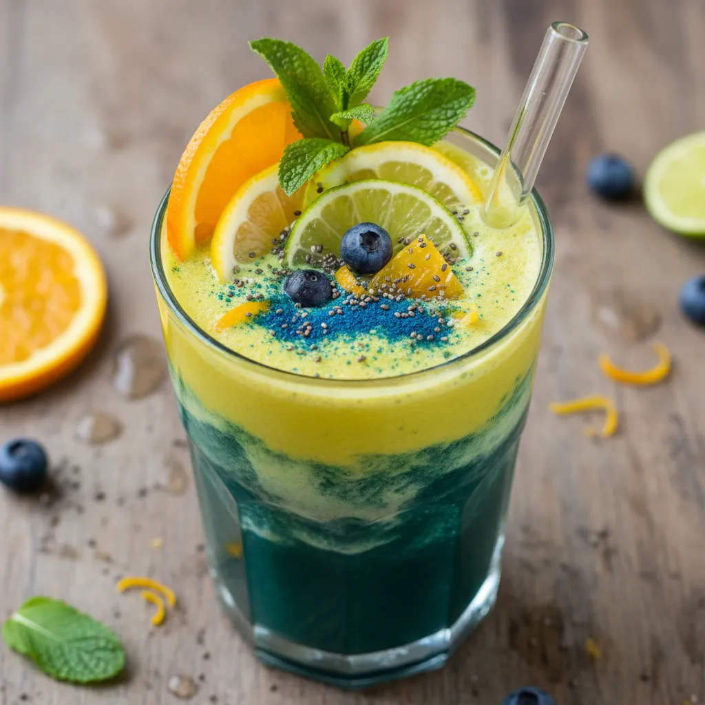 Citrus Mint Spirulina Infusion Smoothie